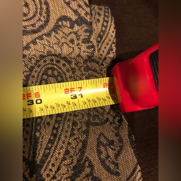 Talbots Maxi Rap Skirt  Tan & Black Brocade Designs Print Vintage SZ 10 - Picture 9 of 10